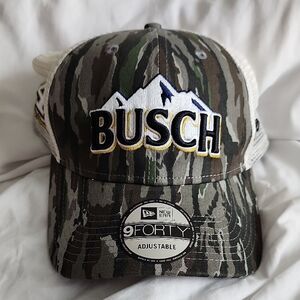 Nascar New Era Busch 4 Kevin Harvick Trucker Snapback Hat - New